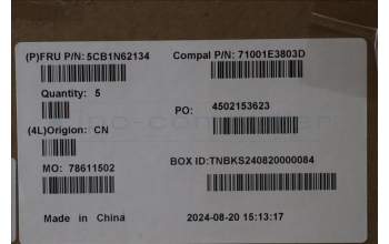 Lenovo 5CB1N62134 C-Cover with keyboard, Italian, White, RGB Backlight, UK