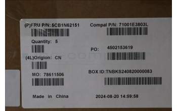 Lenovo 5CB1N62151 C-Cover with keyboard, German, White, RGB Backlight, UK