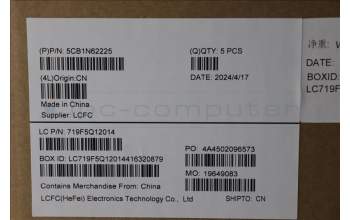 Lenovo 5CB1N62225 C-Cover with keyboard, US English Euro, Luna Grey, w/puresight pro logo, US