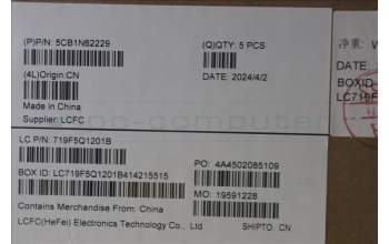 Lenovo 5CB1N62229 C-Cover with keyboard,German,Luna Grey,w/puresight pro logo