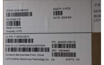 Lenovo 5CB1N62232 C-Cover with keyboard, Hungarian, Luna Grey, w/puresight pro logo, UK