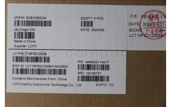 Lenovo 5CB1N62234 C-Cover with keyboard, Italian, Luna Grey, w/puresight pro logo, UK