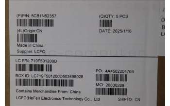 Lenovo 5CB1N62357 C-Cover with keyboard, Portuguese, Fingerprint, UK