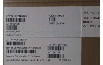 Lenovo 5CB1N62388 C-Cover with keyboard, Portuguese, Fingerprint, Forcepad, UK