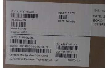 Lenovo 5CB1N62398 C-Cover with keyboard, English, Fingerprint, Forcepad, US