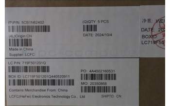 Lenovo 5CB1N62402 C-Cover with keyboard, Belgian, Fingerprint, Forcepad, UK