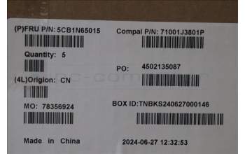 Lenovo 5CB1N65015 C-Cover with keyboard, Spanish, Cloud Grey, Backlight, Fingerprint, UK