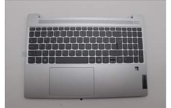 Lenovo 5CB1N65017 C-Cover with keyboard, Portuguese, Cloud Grey, Backlight, Fingerprint, UK