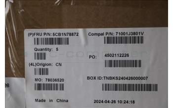 Lenovo 5CB1N78872 Tastatur inkl. Topcase_FRA C 83G1 CG FP BL