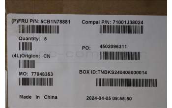 Lenovo 5CB1N78881 Tastatur inkl. Topcase_CZE/SLK C 83G1 CG FP BL
