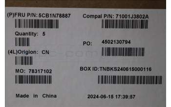 Lenovo 5CB1N78887 Tastatur inkl. Topcase_EURO ENG C 83G1 CGNFP BL