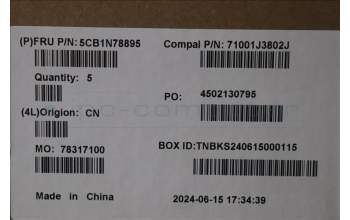 Lenovo 5CB1N78895 Tastatur inkl. Topcase_UK C 83G1 CG NFP BL