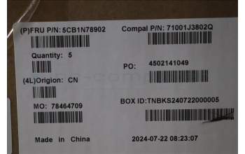 Lenovo 5CB1N78902 Tastatur inkl. Topcase_NORDIC C 83G1 CG NFP BL