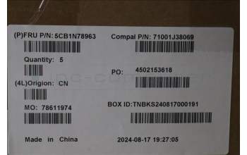 Lenovo 5CB1N78963 Tastatur inkl. Topcase_NORDIC C 83G1 CG NFP NBL