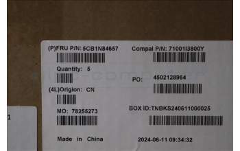 Lenovo 5CB1N84657 C-Cover with keyboard,Spanish,Luna Grey,Backlight
