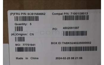 Lenovo 5CB1N84662 Tastatur inkl. Topcase ASM NORDIC C 83DH LGBL