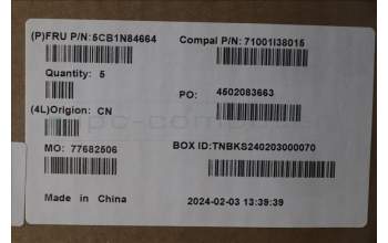 Lenovo 5CB1N84664 C-Cover with keyboard, German, Luna Grey, Backlight, UK