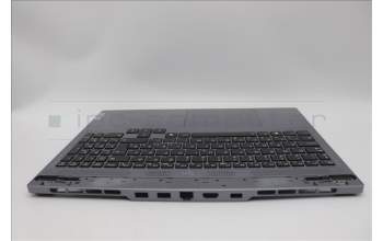 Lenovo 5CB1N84666 C-Cover with keyboard, Hungarian, Luna Grey, Backlight, UK