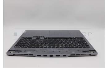 Lenovo 5CB1N84670 C-Cover with keyboard, Switzerland, Luna Grey, Backlight, UK