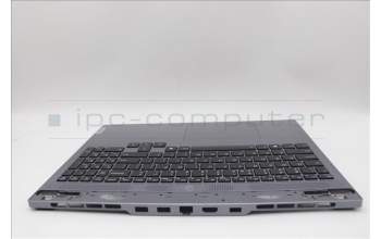 Lenovo 5CB1N84679 C-Cover with keyboard, US English Euro, Luna Grey, RGB Backlight, US