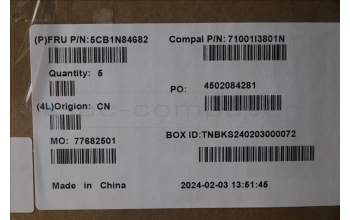 Lenovo 5CB1N84682 C-Cover with keyboard, Russian, Luna Grey, RGB Backlight, US