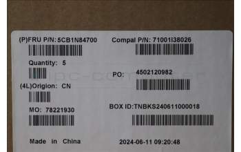 Lenovo 5CB1N84700 C-Cover with keyboard, Slovenian, Luna Grey, RGB Backlight, UK