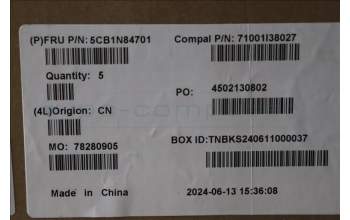 Lenovo 5CB1N84701 C-Cover with keyboard, Switzerland, Luna Grey, RGB Backlight, UK