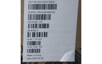 Lenovo 5CB1N84758 Tastatur inkl. Topcase ASM CZE/SLK H83E3 TT PST