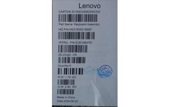 Lenovo 5CB1N84781 Tastatur inkl. Topcase ASM ITA H 83E3 TT