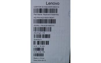Lenovo 5CB1N90741 C-Cover with keyboard, Switzerland, Tidal Teal, w/puresight pro logo, UK