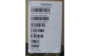 Lenovo 5CB1N90766 C-Cover with keyboard, English, Luna Grey, US