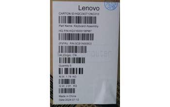 Lenovo 5CB1N90803 C-Cover with keyboard, Switzerland, Luna Grey, w/puresight pro logo, UK