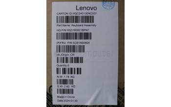 Lenovo 5CB1N90804 C-Cover with keyboard, Switzerland, Luna Grey, UK