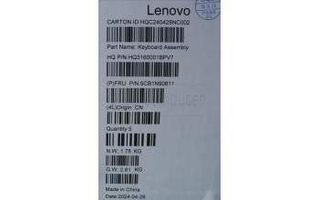 Lenovo 5CB1N90811 Tastatur inkl. Topcase ASM UK H 83E3 LG PST