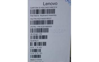 Lenovo 5CB1N90829 Tastatur inkl. Topcase ASM GER H 83D3 ARGY