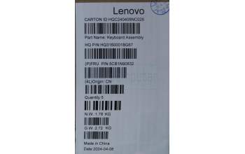 Lenovo 5CB1N90832 C-Cover with keyboard, Hungarian, Arctic Grey, UK