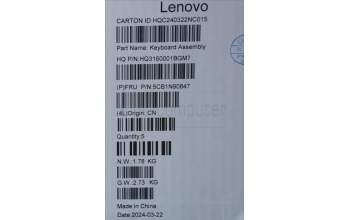 Lenovo 5CB1N90847 Tastatur inkl. Topcase ASM UK H 83D3 ARGY