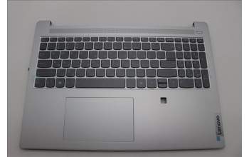 Lenovo 5CB1N90974 C-Cover with keyboard, Hebrew, Cloud Grey, Backlight, Fingerprint, US