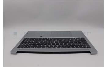 Lenovo 5CB1N90986 C-Cover with keyboard, German, Cloud Grey, Backlight, Fingerprint, UK