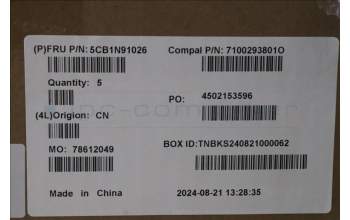 Lenovo 5CB1N91026 C-Cover with keyboard, German, Cloud Grey, Backlight, Non-Fingerprint, UK