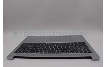 Lenovo 5CB1N91029 C-Cover with keyboard, Belgian, Cloud Grey, Backlight, Non-Fingerprint, UK