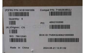 Lenovo 5CB1N91056 C-Cover with keyboard, French, Abyss Blue, Backlight, Fingerprint, US