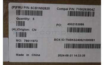 Lenovo 5CB1N92820 Tastatur inkl. Topcase UK C83FW FP CG NBL AL