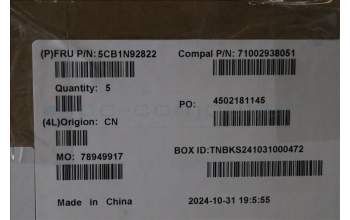 Lenovo 5CB1N92822 Tastatur inkl. Topcase SPA C83FW FP CG NBL AL