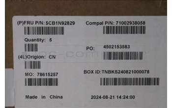 Lenovo 5CB1N92829 C-Cover with keyboard,German,Cloud Grey,Non_Backlight,Fingerprint