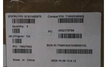 Lenovo 5CB1N92975 Tastatur inkl. Topcase ITA C83FW FP AB NBL AL