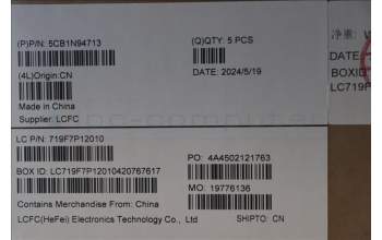 Lenovo 5CB1N94713 C-Cover with keyboard, Nordic, Arctic Grey, Non-Backlight, UK