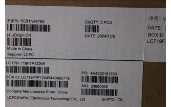 Lenovo 5CB1N94785 C-Cover with keyboard, Belgian, Arctic Grey, Backlight, UK