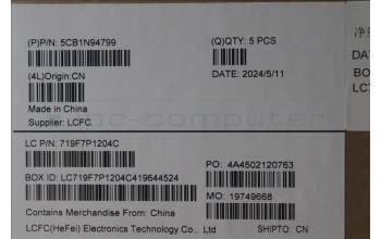 Lenovo 5CB1N94799 Tastatur inkl. Topcase ASM_ITA L 83E5AG BL