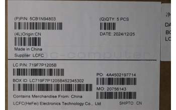 Lenovo 5CB1N94803 C-Cover with keyboard, Nordic, Arctic Grey, Backlight, UK